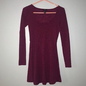 Burgundy Skater Dress